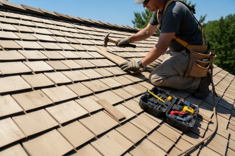 Wood Shake Roof Repair detail